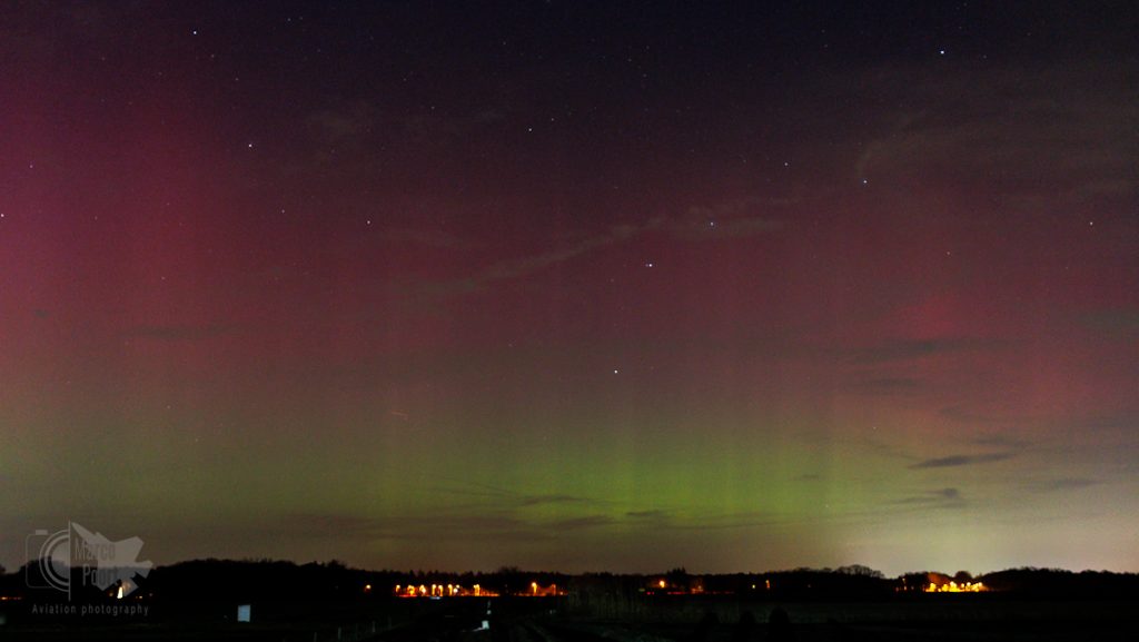 Zwakke noorderlicht boven nederland was nog even te zien.